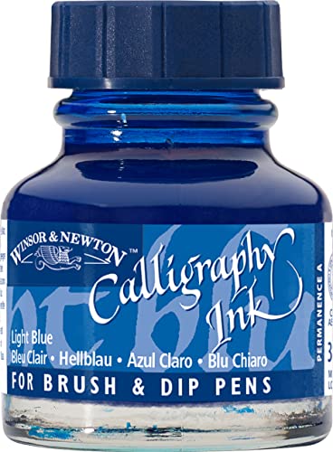 Winsor & Newton Inchiostro Di Calligrafia, Blu Chiaro