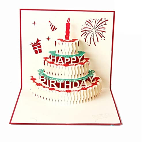 Deesospro Biglietti Augurali Compleanno, Regalo Di Compleanno Per I Tuoi Parenti, Amici E Amanti, Biglietto Di Auguri Pop-Up 3D Con Bellissimi Ritagli