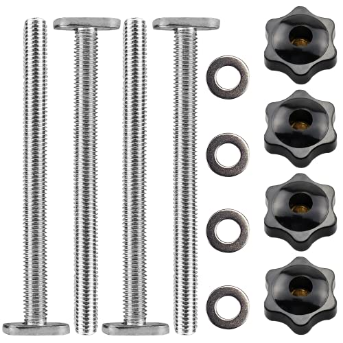 12 Pezzi T-Track Kit,M8 Universale T-Track Bulloni Manopole T-Track Accessori Per La Lavorazione Del Legno Slot Fastener