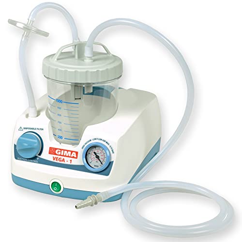 Gima - Aspiratore Chirurgico Vega Uno, Compatto Ed Affidabile, Creato Con Stile Per La Piccola Chirurgia, 28209