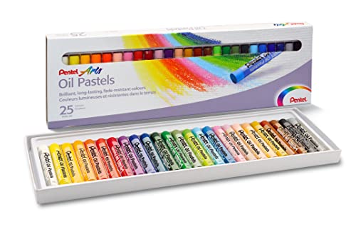 Pentel Phn Pastelli Ad Olio, Confezione Da 25 Pezzi