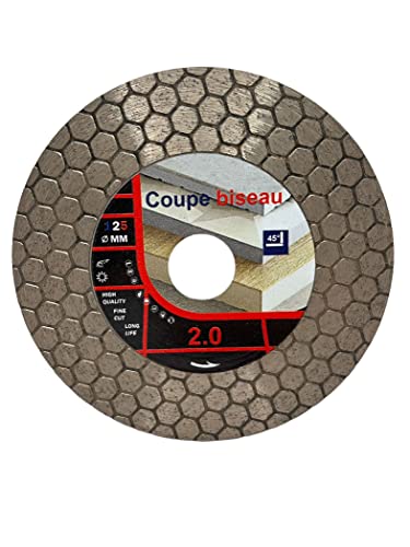 Disco Diamantato 125 A Nido D'Ape Per Smussatura (Taglio A 45°) Qualità Professionale Superiore Per Piastrelle In Ceramica, Marmo, Calcestruzzo, Trave