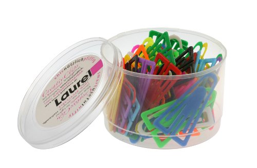 Laurel - Graffette In Plastica, 60 Mm, Anti-Magnetiche, 75 Pz, Colori Assortiti