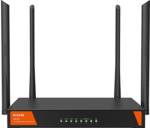 Tenda W15E Wireless Router Gigabit Ethernet Dual-Band (2.4 Ghz / 5 Ghz) 4G Black