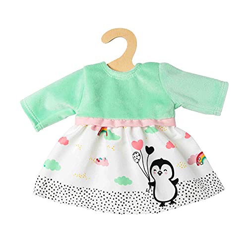 Heless 2124-Vestito Per Bambole Pois, In Morbido Velours E Stampa Pinguino, Taglia 35-45 Cm, Multicolore, 2124