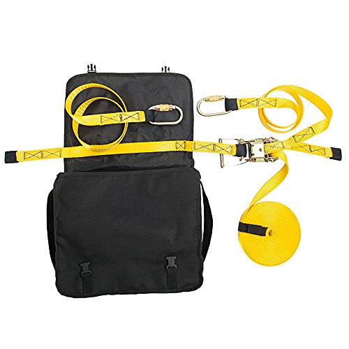 Portwest Temporary Orizzontale Lifeline, Colore: Giallo/Nero, Misura: Reg, 20 Metri
