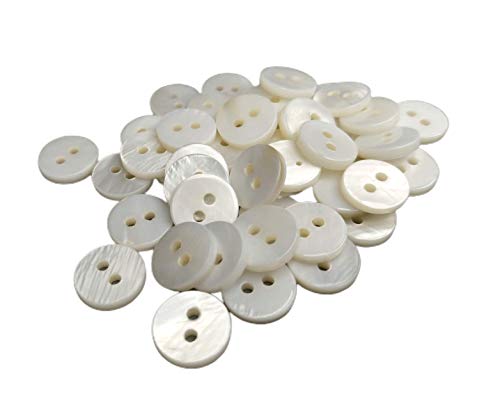 Bottoni Di Conchiglia Naturale Nacar (River) - 6 Misure - Accessori Per Il Cucito - Prodotti E Spediti Dalla Spagna - 10 Mm
