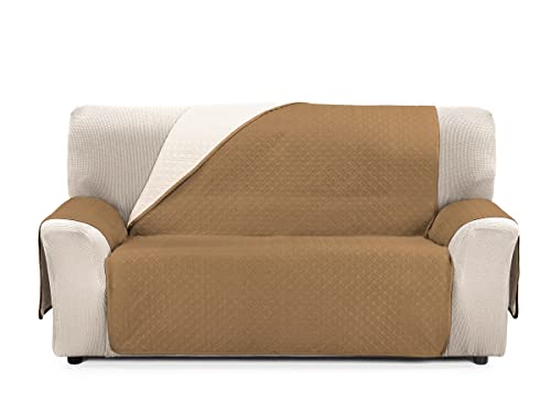 Cardenal Textil - Rubí, Copridivano In Tessuto Bicolore, Reversibile, Ecrù/Beige, 3 Posti
