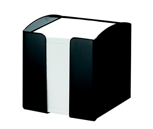 Durable 1701682060 Portamemo Trend, 800 Foglietti Bianchi, Formato 90 X 90, Apertura Sul Lato Frontale, 100 X 105 X 100 Mm, Nero