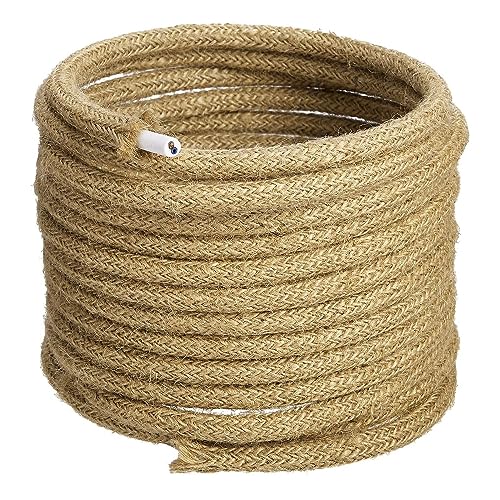 Greensun Led Lighting Cavo Elettrico Rotondo Di Treccia Tessile E Cavo Di Alimentazione In Plastica Con 2 Anime Da 0,75 Mm Per Prodotti Elettrici 20M