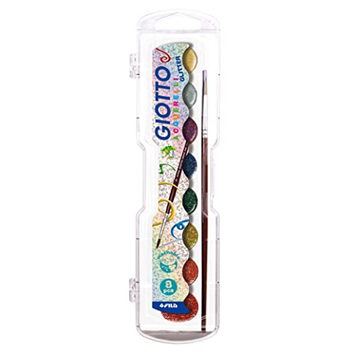 Giotto Acquerelli Glitter, Conf. 8 Pz