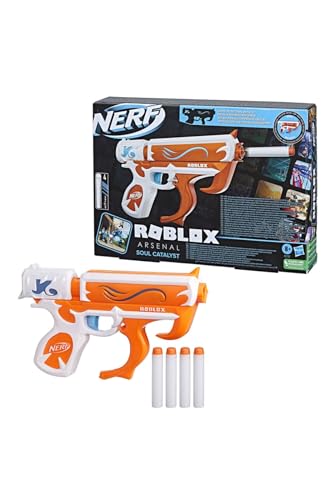 Nerf Roblox - Blaster A Dardi Arsenal: Soul Catalyst Nerf Roblox, Include Un Codice Per Riscattare Un Esclusivo Articolo Virtuale, 4 Dardi Nerf Elite,