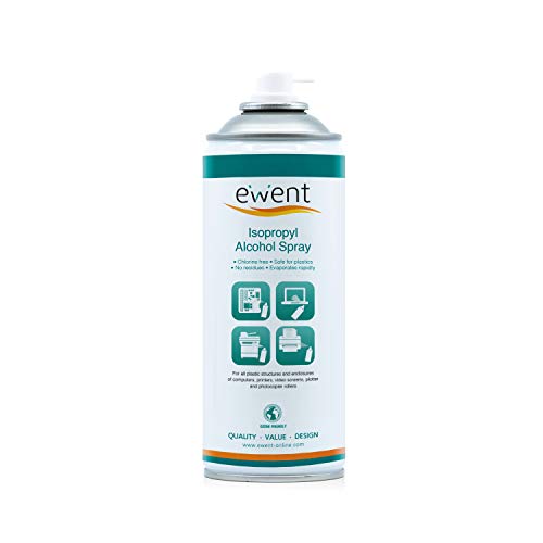 Ewent - Spray Alcool Isopropilico, Per Pulizia Di Schede Elettroniche E Strutture In Plastica Del Computer 400Ml