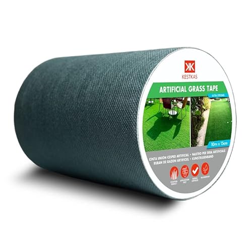Kestkas Nastro Per Erba Sintetica 15Cm X 10M Nastro Prato Sintetico - Nastro Adesivo Per Erba Artificiale - Vestibilità Perfetta - Resistente - Outdoo