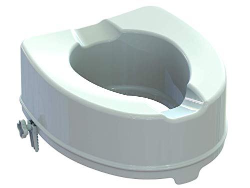 Gima Rialzo Wc, Alzawater Anatomico Con Sistema Di Fissaggio Laterale, Portata Massima: 200 Kg, Altezza 14 Cm