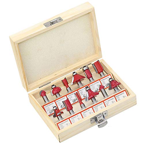 Serie 12 Frese Per Legno Gambo Codolo Diametro 6 Mm Per Fresatrice A Pantografo