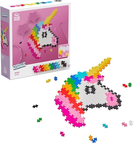 Plus Plus - Puzzle Per Numero Unicorno Da 250 Pezzi - Gioco Di Costruzione - Pp3929