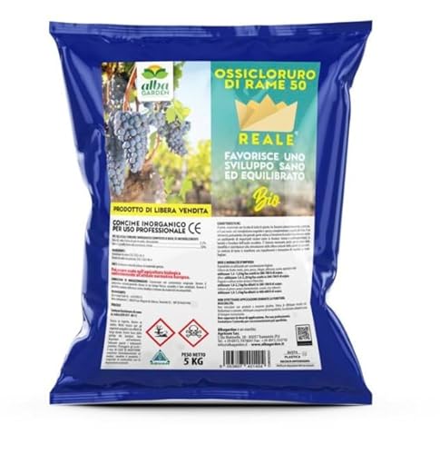 Albagarden - Ossicloruro Di Rame 50% + Boro - Concime Per Piante Per Vite Olivo Piante Da Frutto - Rinforza Contro Malattie Delle Piante - Biologico -