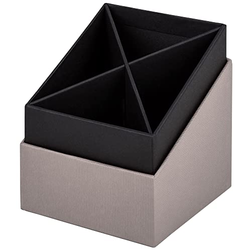Rössler Papier 1331452490 - Portapenne S.O.H.O., Dimensioni Circa 8,6 X 8,6 X 10 Cm, Colore: Talpa