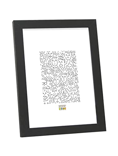 Deknudt Frames S44Cf2-15.0X20.0 - Portafoto Basic In Legno E Mdf, Sottile, 15 X 20 Cm, Colore: Nero, Black, Legno, Legno