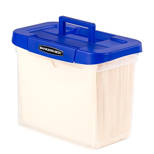 Bankers Box Heavy Duty Portable Plastica File Box, 27,9 X 36,2 X 21,6 Cm (0086304)