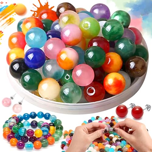 Srup 100 Pezzi Cristalli Per Bigiotteria, Perle Per Bigiotteria 10 Mm, Perline Opache, Pietre Dure Per Bigiotteria Fai Da Te