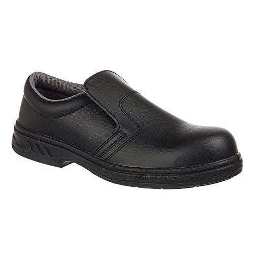 Portwest Fw81 Mocassino Di Sicurezza S2 Scarpe Da Lavoro, Unisex - Adulto, Src, Nero (Nero Bkgr), 45 Eu (10.5 Uk)