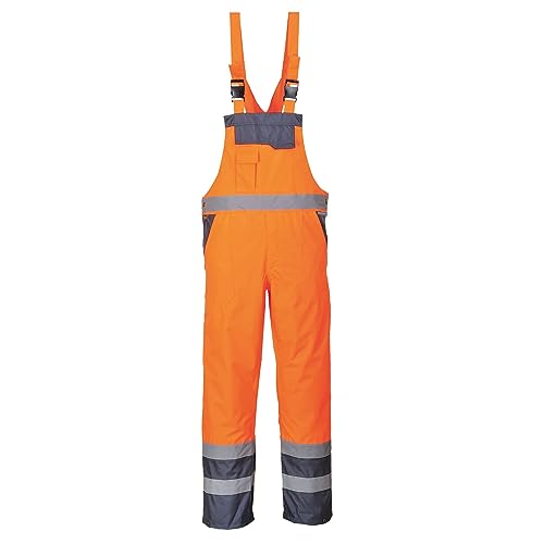 Portwest S488 Salopette Contrast, Sfoderato, Arancione/Navy, Xxxl