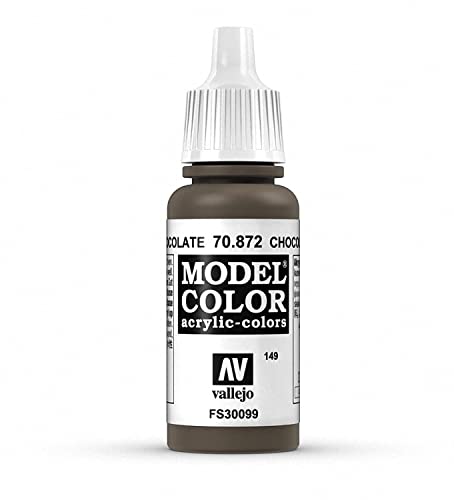 Vallejo 70.872 - Colore Acrilico Opaco , Marrone (Chocolate Brown), 17 Ml, 1 Pezzo