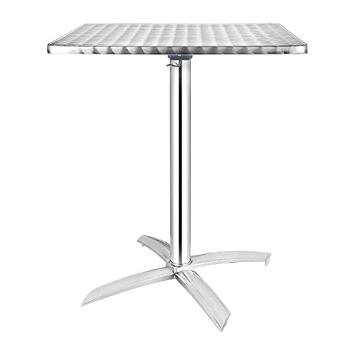Bolero Cg838 Flip-Top Tavolo Quadrato, In Acciaio Inox