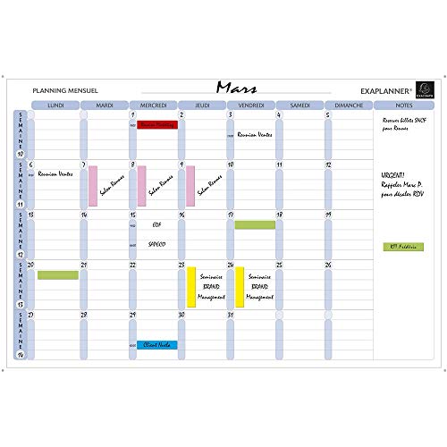 Planning Magnetique Mensuel - Textes En Francais