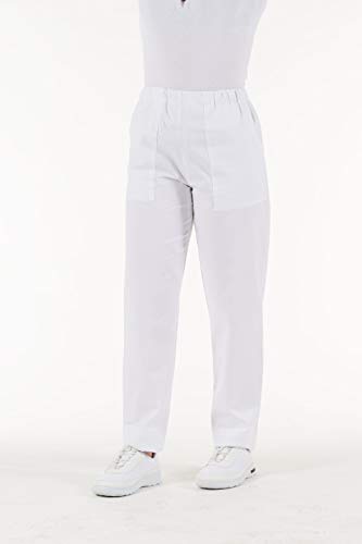 Gima - Pantalone Da Divisa Ospedaliera, 100% Cotone Di Ottima Qualità, Unisex, Elastico In Vita, 3 Tasche, Per Dottori, Dentisti, Veterinari, Infermie