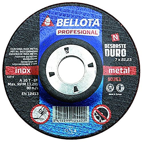 Bellota Disco Abrasivo Spianatura Inox - Metal/Duro - Professionale
