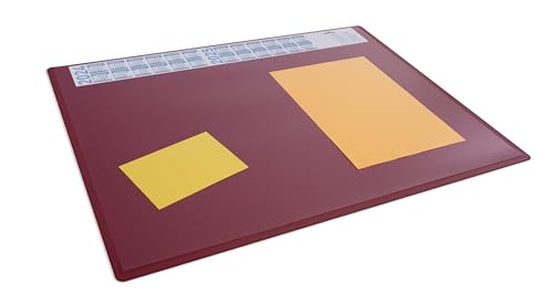 Durable Sottomano Con Calendario Annuale, 65 X 50 Cm, Antiscivolo, In Polipropilene, Prodotto In Germania, Rosso, 722303