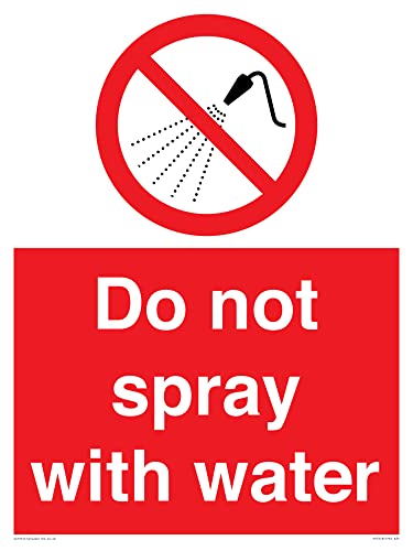 Cartello "Do Not Spray With Water" – 300 X 400 Mm – A3P