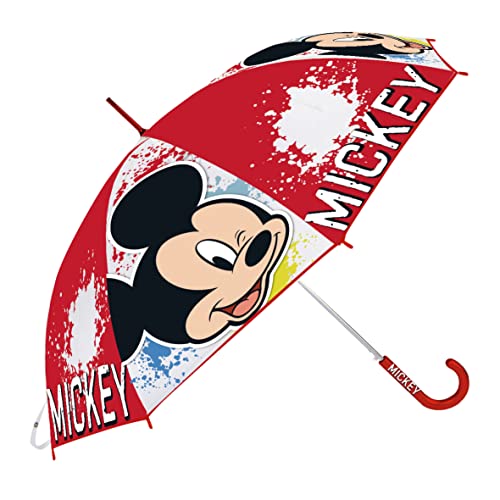 Safta Ombrello Manuale Mickey Mouse Happy Smiles, 460 Mm, Multicolore, Único