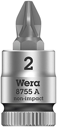 Wera Ha Douille-Embout Pozidriv Zyklop A Attacco 1/4, Nero, Nero, 05003354001