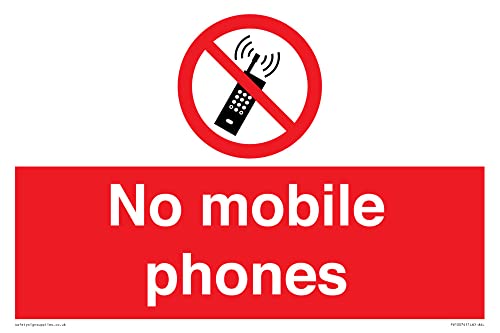 No Mobile Phones Sign - 300X200Mm - A4L