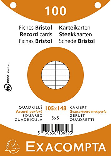 Exacompta 10658E Cartoncini Bristol, 14X21 Cm, Multicolore
