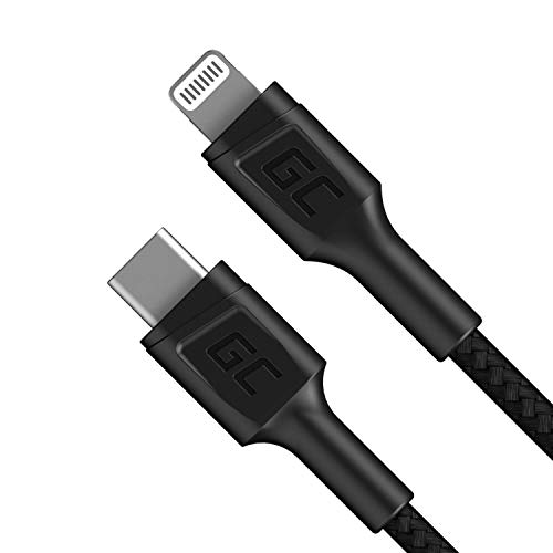 Green Cell Gc Power Stream Usb-C - Cavo Lightning Compatibile Con Apple Iphone 12/12 Pro/12 Pro Max/11/11 Pro/11 Pro Max/Xs/Xs Max/Xr/X/8/8 Plus/Se/ 7