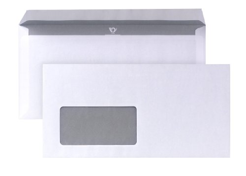 Posthorn – Buste Formato Din Orizzontale (110 X 220 Mm), 80 G, Bianco, Con Chiusura Adesiva, 1000 Pezzi, 02720150