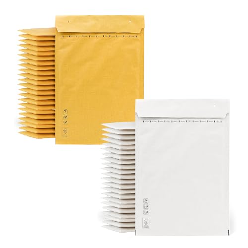 Buste Imbottite, Buste Imbottite Per Spedizioni, Buste A Bolle Color Kraft E Bianco, Sacchetti Per Spedizioni Di Pacchetti Di Varie Dimensioni, Buste