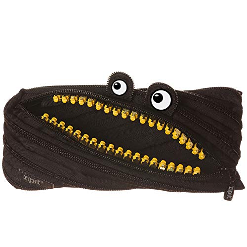 Zipit Grillz - Astuccio Per Bambini, Astuccio Per Scuola, Università E Ufficio, Astuccio Per Ragazzi E Ragazze (Nero)