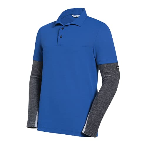 Uvex Nanoflex Modell 7438 Poloshirt, Anthrazit/Royalblau, S Grösse