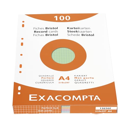 Exacompta 13656E Cartoncini Bristol, 21X29 Cm, Multicolore