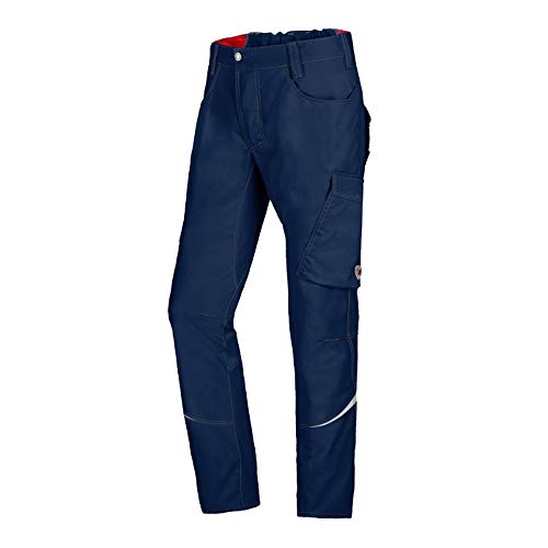 Bp 1960-570-0110-28/29N Pantaloni Da Lavoro Da Uomo In Tessuto Misto Con Elasticizzati, Silhouette Slim Con Vita Alta Sul Retro, 65% Poliestere/35% Co
