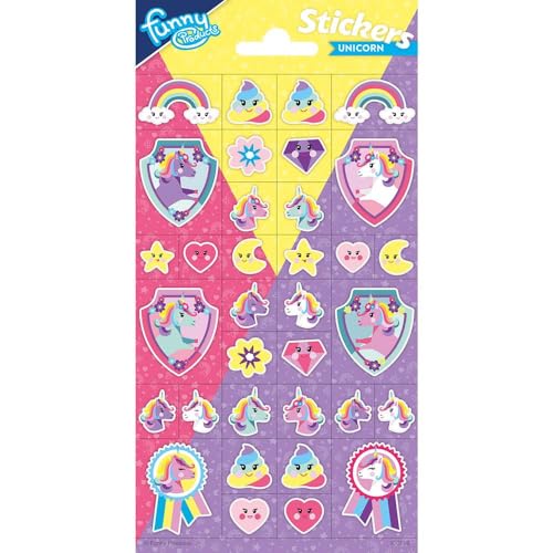 Adesivi Di Marca Funny Products Modello Unicorno Confezione Di Adesivi Glitterati