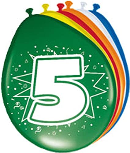 Palloncini Multicolori 5 Anni - 8 Pezzi