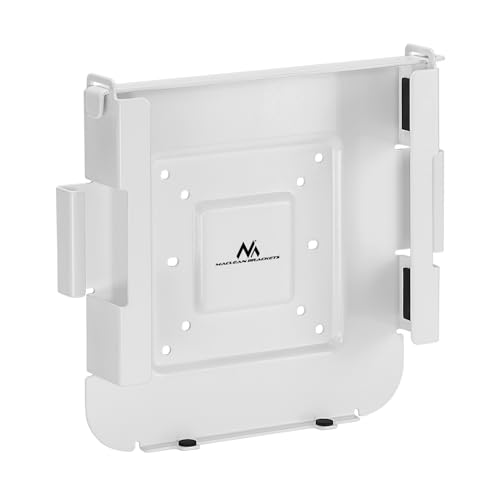 Maclean Supporto Mac Mini, Vesa 75X75/100X100, Per Mac Mini Dopo Il 2014, Mc-473 Salvaspazio, Per Mini Pc E Laptop Sotto La Scrivania Staffa Per Monta
