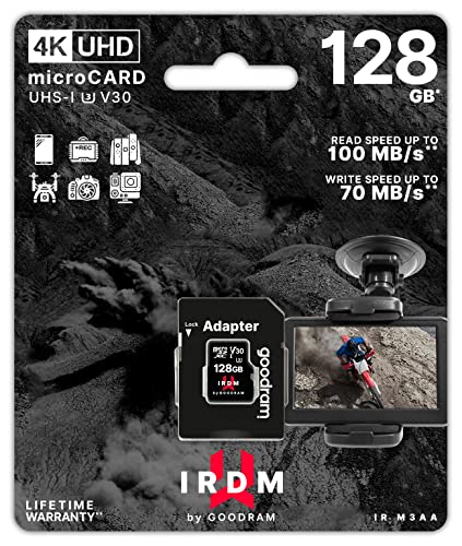 Goodram Ir-M3Aa-1280R12 Scheda Di Memoria Uhs-I U3 Micro Sd 128 Gb, Con Adap